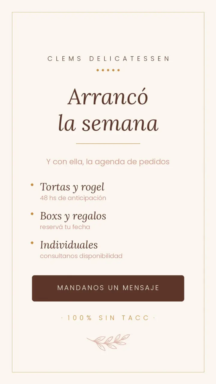 Historia de Instagram de Clems Delicatessen